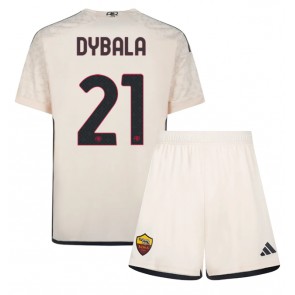 AS Roma Paulo Dybala #21 Gostujuci Dres za Dječji 2023-24 Kratak Rukavima (+ kratke hlače)